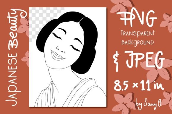 Download Japanese Woman Vintage Line Art Geisha - Premium Resources