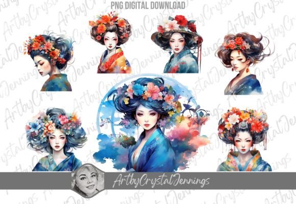 Download Beautiful Japanese Geisha  Girl PNG - Premium Resources